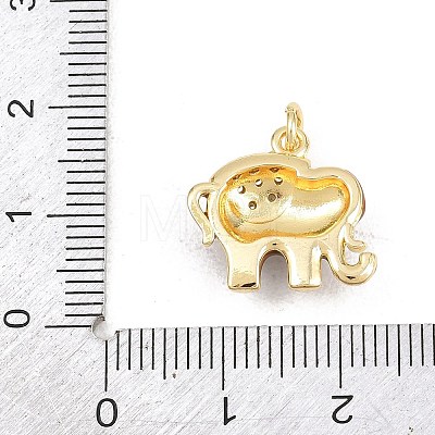 Brass Micro Pave Cubic Zirconia Pendants KK-F938-41G-01C-1