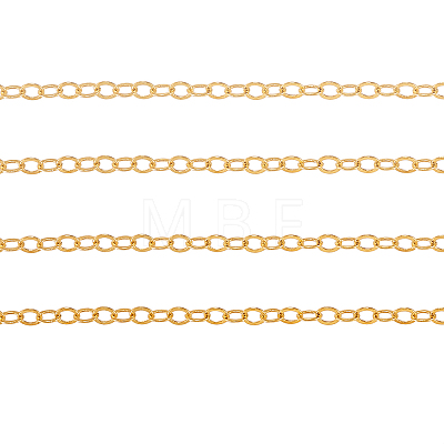 Brass Flat Oval Cable Chains CHC-CJ0001-12A-1