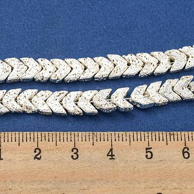 Electroplated Natural Lava Rock Beads Strands G-I360-X01-04-1