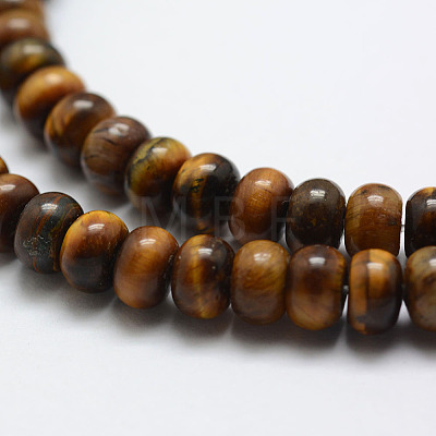 Natural Tiger Eye Beads Strands X-G-G665-10-6x4mm-1