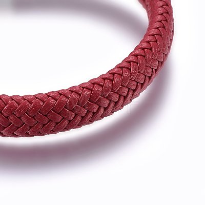 Microfiber Leather Braided Cord Bracelets Braided Cord Bracelets BJEW-E345-03B-1