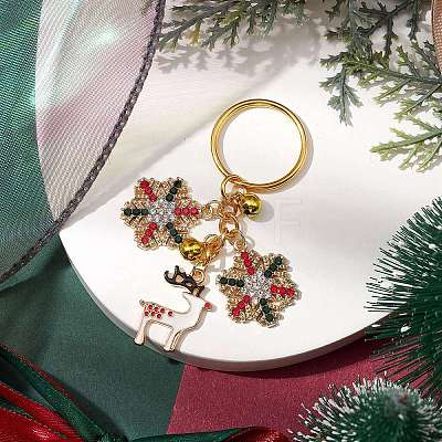 Alloy Enamel with Cubic Zirconia Keychain KEYC-JKC00862-1