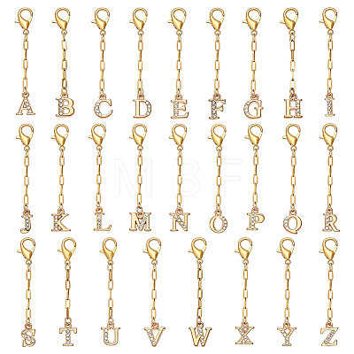 26Pcs Alloy Rhinestone Pendant Decorations HJEW-PH02535-1