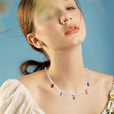 200Pcs 10 Styles Transparent Glass Charms GLAA-GA0001-67-1