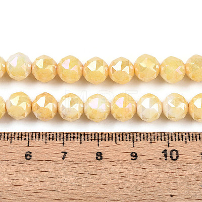 Anti-Tarnish Electroplate Glass Beads Strands GLAA-N010-8mm-06-1