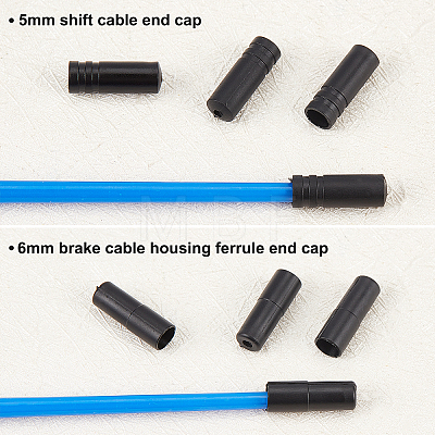 SUPERFINDINGS Plastic Bike Shift Cable End Caps FIND-FH0002-25-1