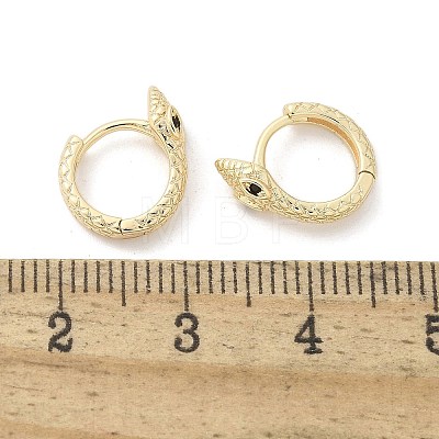 Brass Cubic Zirconia Hoop Earrings EJEW-Q014-08G-1