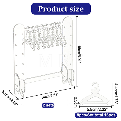 HOBBIESAY 2 Sets Butterfly Acrylic Earring Display Stands EDIS-HY0001-13A-1