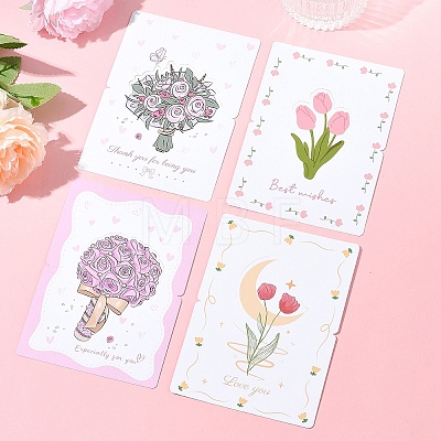 40 Sheets 4 Styles Paper Invitations Greeting Card AJEW-FS0001-26-1