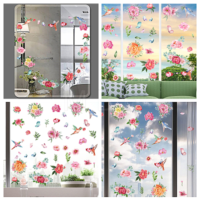 Waterproof PVC Static Cling Glass Stickers DIY-WH0326-27-1