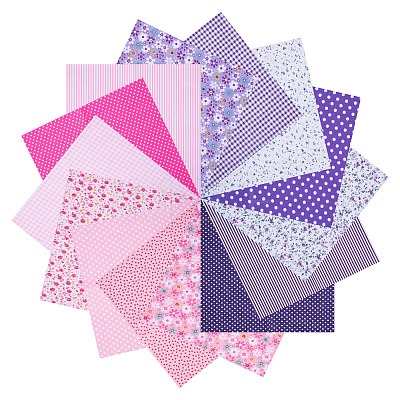 28Pcs 2 Colors Printed Cotton Fabric DIY-TA0014-86-1