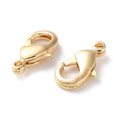 Rack Plating Brass Lobster Claw Clasps KK-F090-27LG-01-1