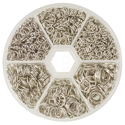 Iron Jump Rings Jewelry Basics Metal Findings Mixed Size IFIN-PH0001-06P-NF-1