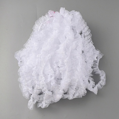 Double Layers Polyester Lace Trim OCOR-WH0082-79B-1