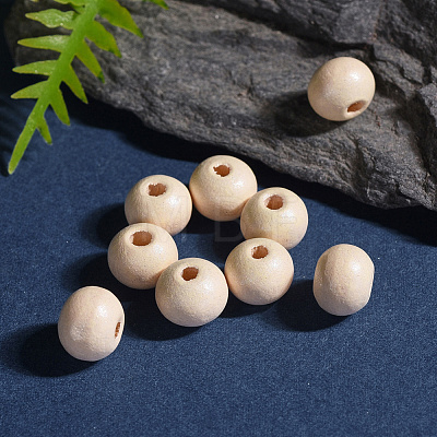 Round Natural Wood Beads X-WOOD-Q017-8mm-06-LF-1