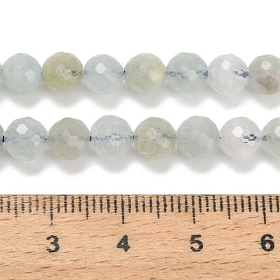 Natural Aquamarine Beads Strands G-L642-F05-6mm-1