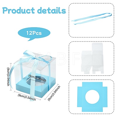 Square PET & Paper Bakery Box CON-FZC0002-004D-1