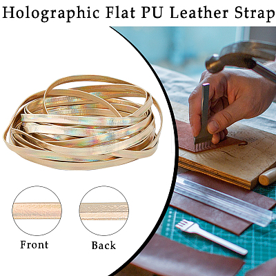 Gorgecraft 4.6~5M Laser Flat Imitation Leather Cord LC-GF0001-06A-01-1