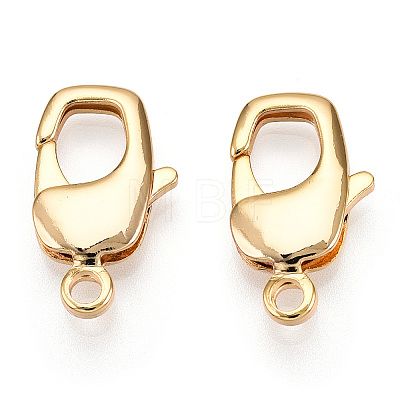 Brass Lobster Claw Clasps X-KK-N254-19G-1