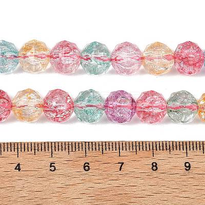 Transparent Crackle Glass Beads EGLA-F167-02-1