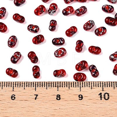 Picasso Spray Painted Glass Seed Beads SEED-T006-04-34-1