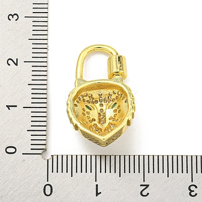 Brass Micro Pave Cubic Zirconia Pendants KK-K354-15G-1