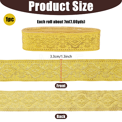 Vintage Jacquard Polyester Ribbon OCOR-WH0109-341C-1