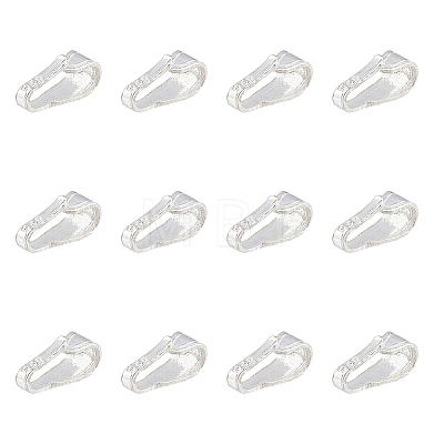 12Pcs 925 Sterling Silver Snap on Bails STER-HY0001-01B-1