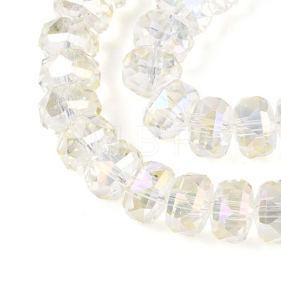 Electroplate Transparent Glass Beads Strands EGLA-N022-04A-D20-1