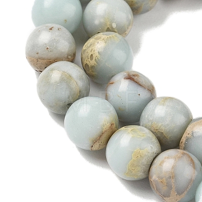 Natural Shoushan Stone Beads Strands G-B155-A01-8mm-1