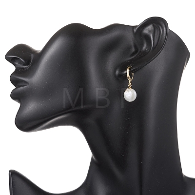 Natural Pearl Leverback Earrings EJEW-JE06877-02-1