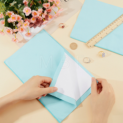 2Pcs 4 Layers Silver Polishing Cloth TOOL-BBC0001-08A-1