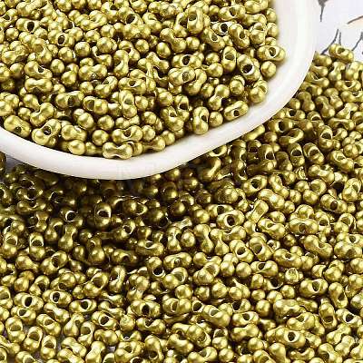 Baking Paint Glass Seed Beads SEED-A033-04G-1