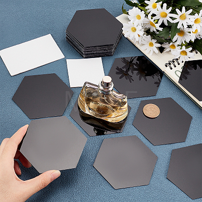 Acrylic Hexagon Mirror Wall Decor DIY-WH0221-30A-1