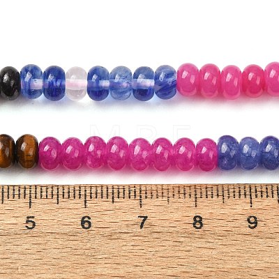 Glass & Natural White Shell & Dyed Howlite Beads Strands G-Z135-C09-2X4MM-1