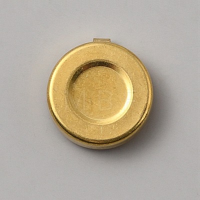 Flat Round Brass Button Covers Settings BUTT-WH0030-73E-1