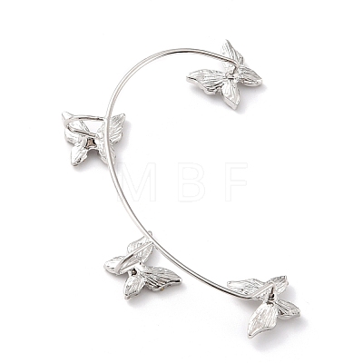Butterfly Crystal Rhinestone Cuff Earrings for Girl Women Gift EJEW-F275-02A-P-1