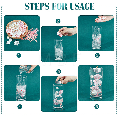 DIY Christmas Vase Fillers for Centerpiece Floating Pearls Candles DIY-BC0009-66-1