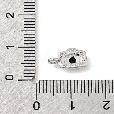 Brass Micro Pave Cubic Zirconia Pendants KK-L262-12P-1
