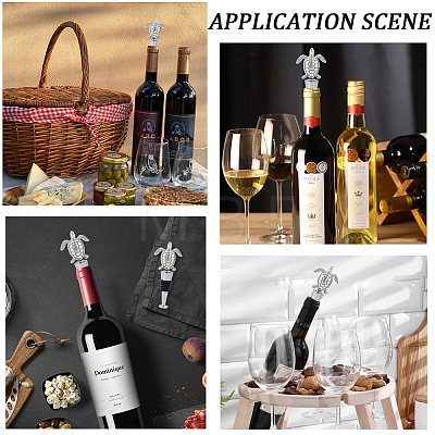 2Pcs 2 Styles Silicone Wine Bottle Stoppers FIND-GF0009-80-1