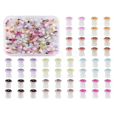 200Pcs 10 Colors Opaque Glass Beads GLAA-TA0001-20-1