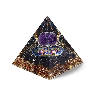 Orgonite Pyramid Resin Energy Generators DJEW-D013-01C-1