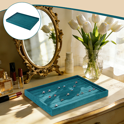 Velvet Jewelry Trays for Rings Stud Earrings AJEW-WH0455-402-1