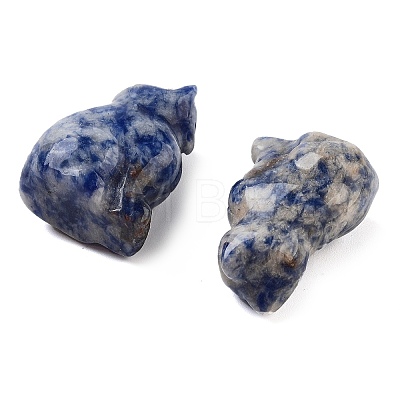 Natural Blue Spot Jasper Carved Figurines DJEW-L023-B17-1