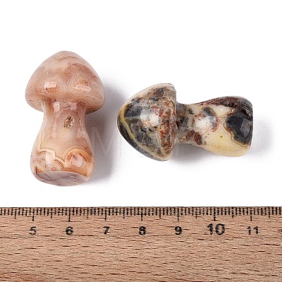 Natural Crazy Agate Mushroom Display Decorations G-Q602-03O-1