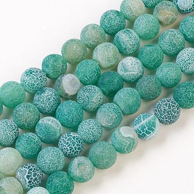 Natural Weathered Agate Beads Strands X-G-G589-8mm-08-1