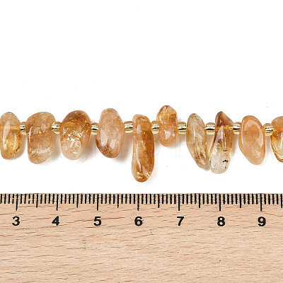 Heated Natural Citrine Beads Strands G-L657-F01-01-1