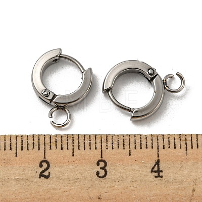 201 Stainless Steel Huggie Hoop Earrings Findings STAS-A167-01I-P-1
