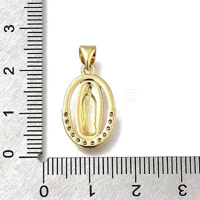 Brass Micro Pave Cubic Zirconia Pendants KK-C090-35G-04-1