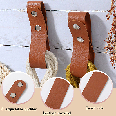 4Pcs Imitation Leather Belt Bullwhip Holder AJEW-GF0014-46-1